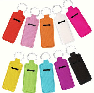 Keychain Lip Balm Holder - solid colours